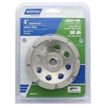 Gator Finishing Ali Industries 241434 4 in. 24-Grit Single Row Diamond Cup Wheel 241434
